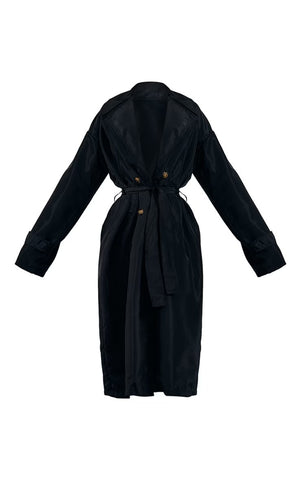 SHELL DOUBLE LIGHTWEIGHT BREASTED TRENCH COAT