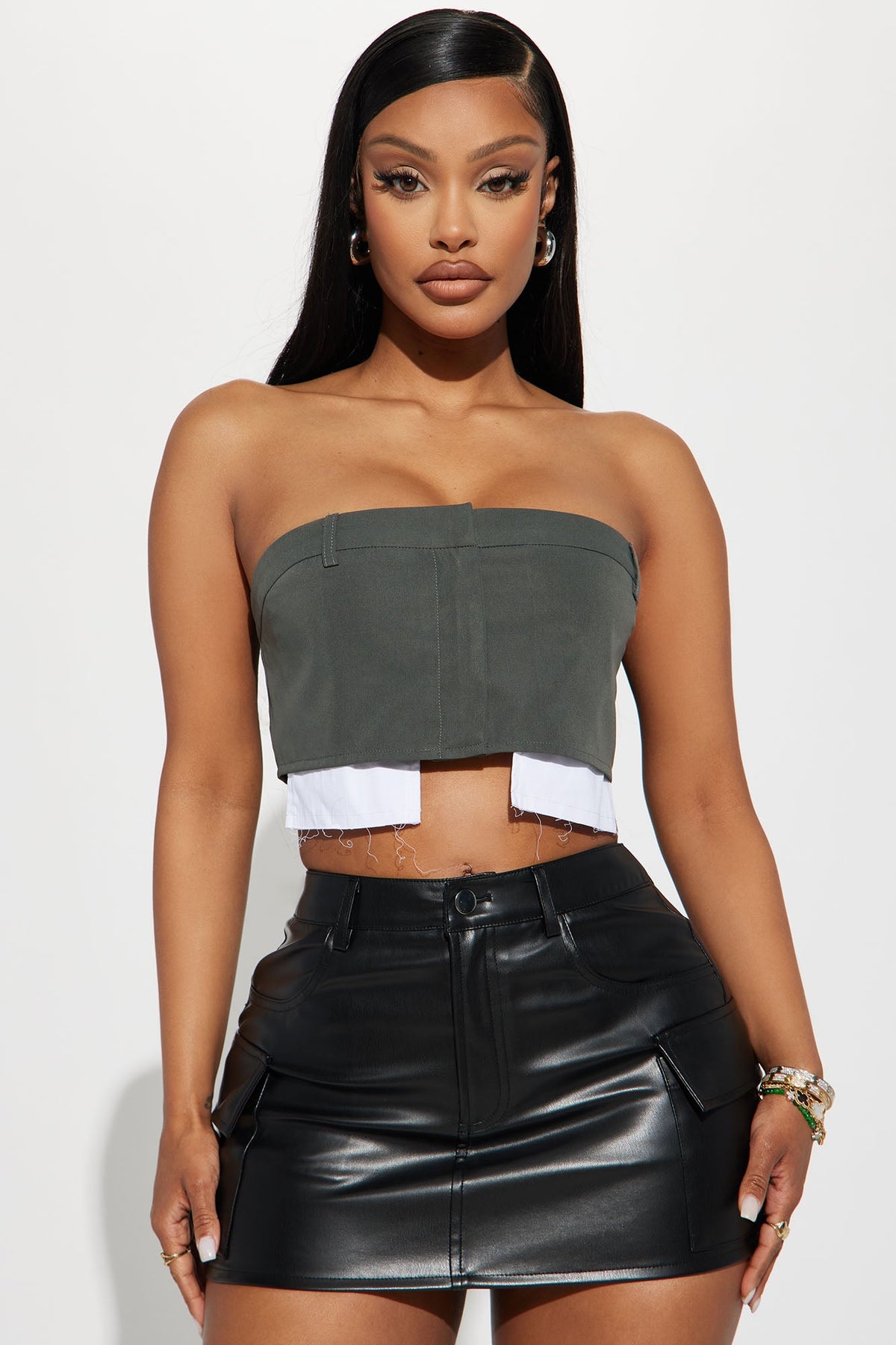 Creative Expression Tube Top - Charcoal