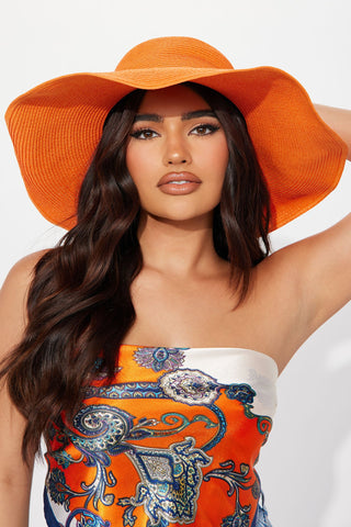 Trendy Location Sun Hat - Orange