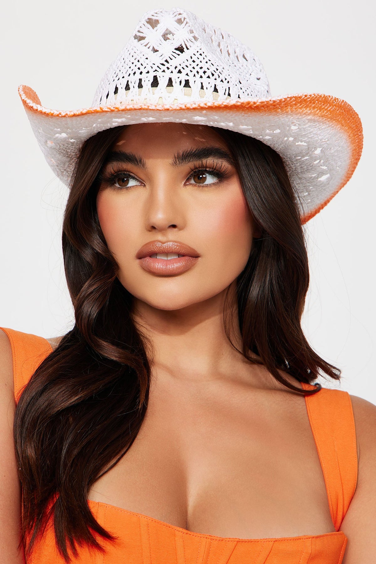 Ride In Love Cowboy Hat - Orange/combo