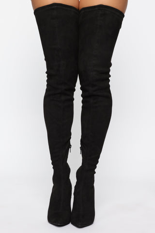 Vicky Over The Knee Boot - Black
