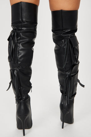 Roxanne Over The Knee Boots - Black