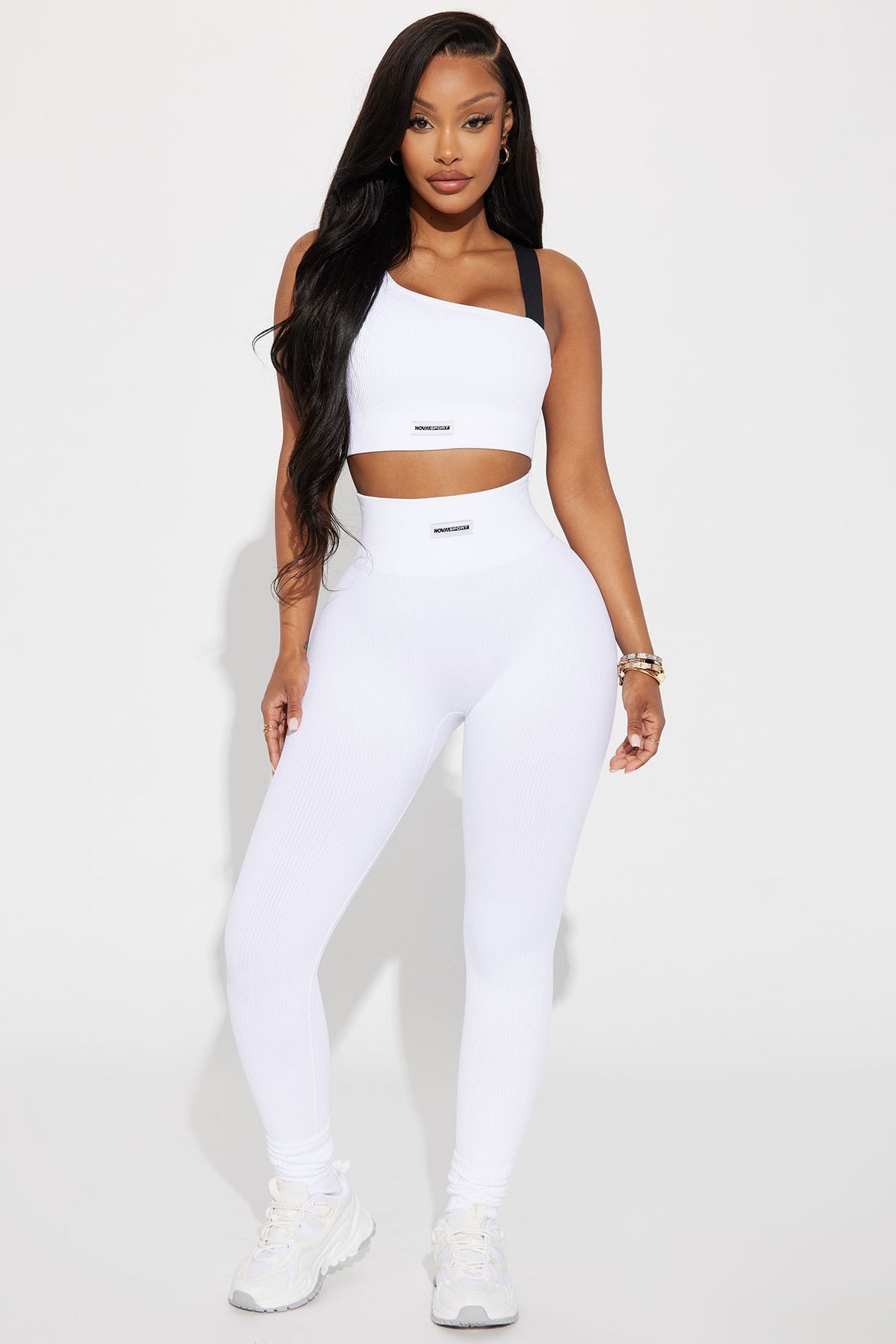 Fighter Ribbed Active Legging In Infinity Seamless - White
