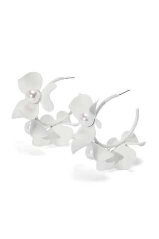 Flower Lover Earrings - White
