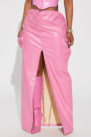 Sour Then Sweet Cargo Maxi Skirt - Pink