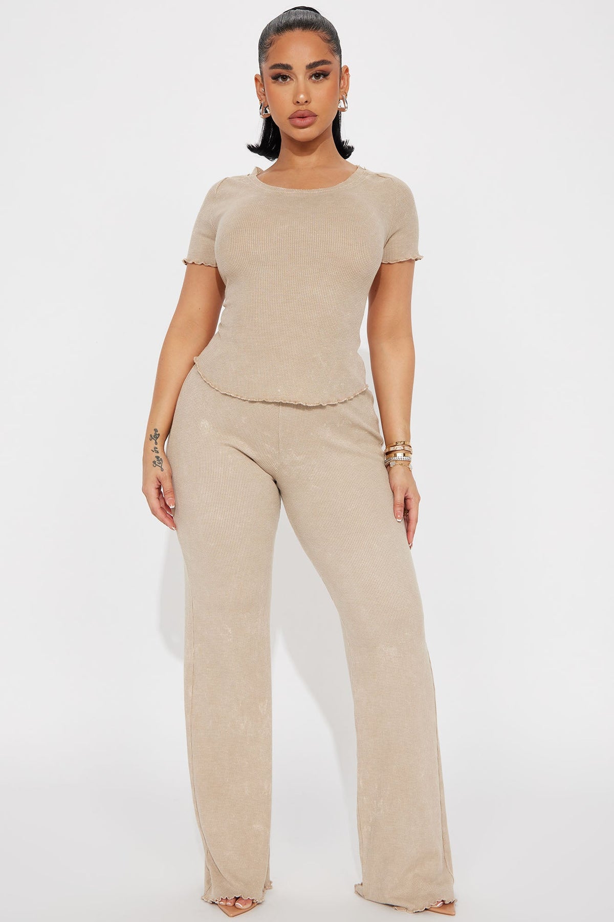 Out Of Sight Pant Set - Taupe