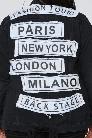 Fashion Tour II Denim Jacket - Black