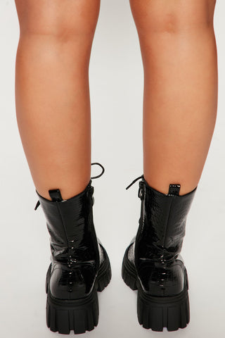 Tatiana Combat Boots - Black