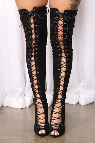 Living Legacy Over The Knee Boots - Black