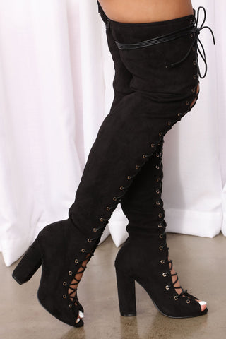 Living Legacy Over The Knee Boots - Black
