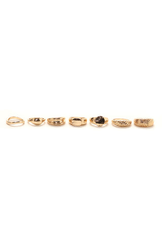 Croissant Multi Ring Set - Gold