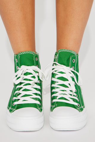 Alexandra High Top Platform Sneakers - Green