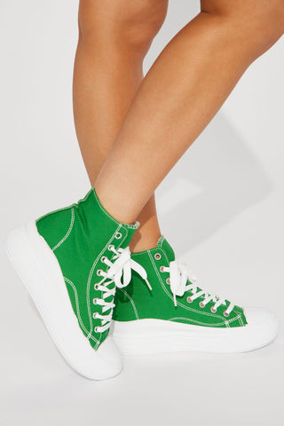 Alexandra High Top Platform Sneakers - Green