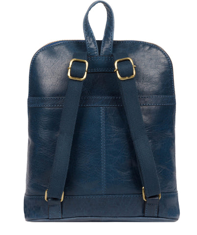 'Francisca' Snorkel Blue Leather Backpack