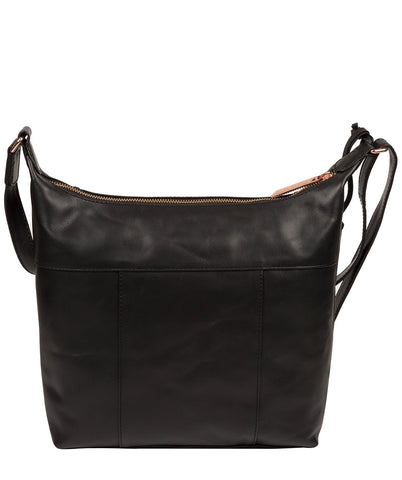 'Miro' Black Leather Shoulder Bag