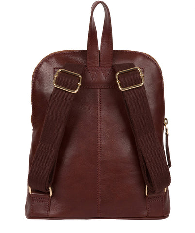 'Zinnia' Chestnut Leather Backpack