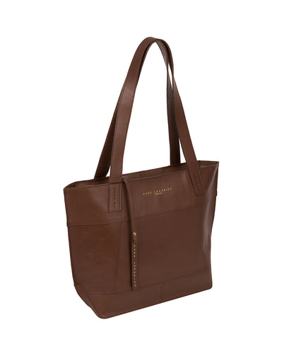 'Portslade' Ombré Chestnut Vegetable-Tanned Leather Tote Bag