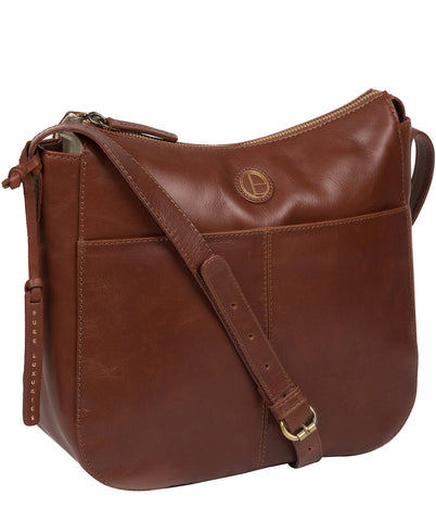 'Farlow' Vintage Cognac Leather Shoulder Bag