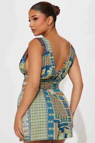 Barbados Romper - Blue/combo