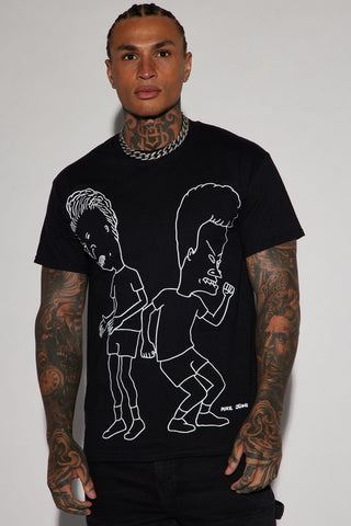 Beavis and Butt-Head Dancing Short Sleeve Tee - Black