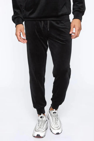 Mason Velour Jogger - Black