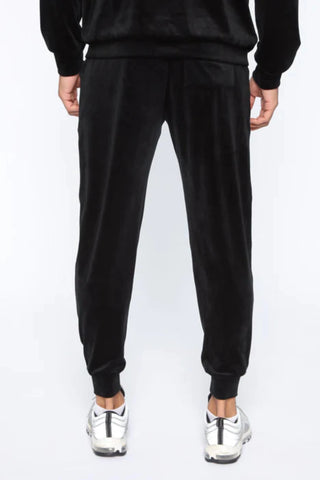 Mason Velour Jogger - Black