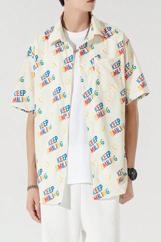 Men Slogan Graphic Shirt