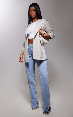 BASIC TURN UP SLEEVE BLAZER