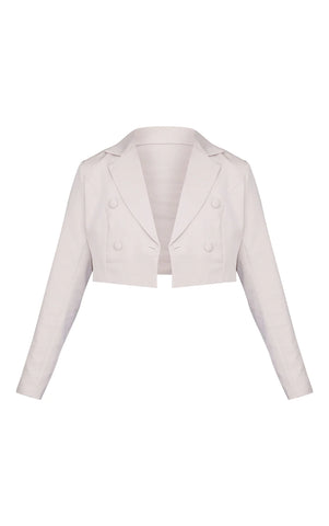 CROPPED DOUBLE BUTTON BLAZER