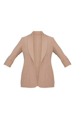 BASIC TURN UP SLEEVE BLAZER
