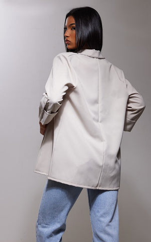 BASIC TURN UP SLEEVE BLAZER