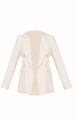 NUDE MILITARY BUTTON BLAZER