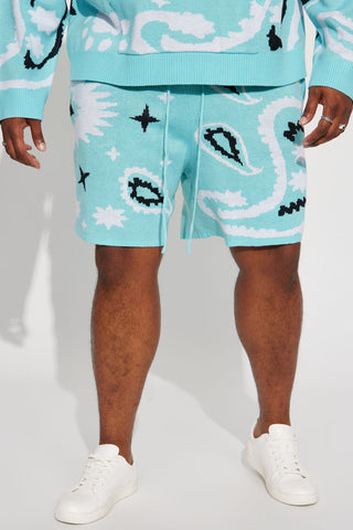 Easy Paisley Short - Light Blue