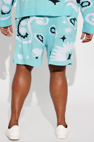 Easy Paisley Short - Light Blue