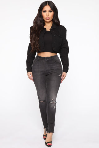 Gone Too Far Denim Jacket - Black