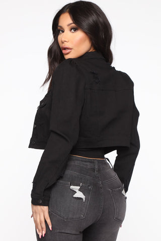 Gone Too Far Denim Jacket - Black