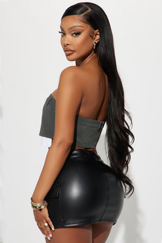 Creative Expression Tube Top - Charcoal