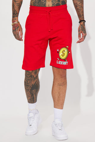Luxury Coin Shorts - Red