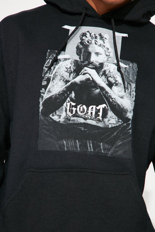 I'm The GOAT Embroidered Hoodie - Black