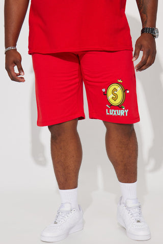 Luxury Coin Shorts - Red
