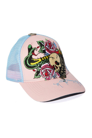 Ed Hardy Trucker Hat  - Pink/combo