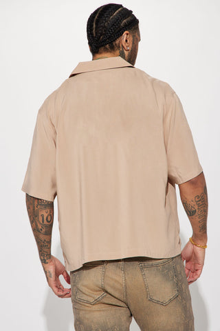 Dawson Relaxed Cuban Shirt - Taupe