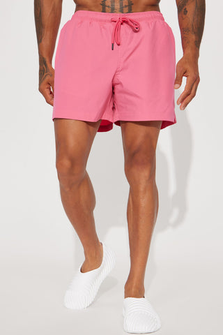 Born 2 Fly Print Change Swim Trunk - Pink