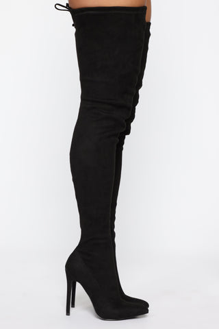 Vicky Over The Knee Boot - Black