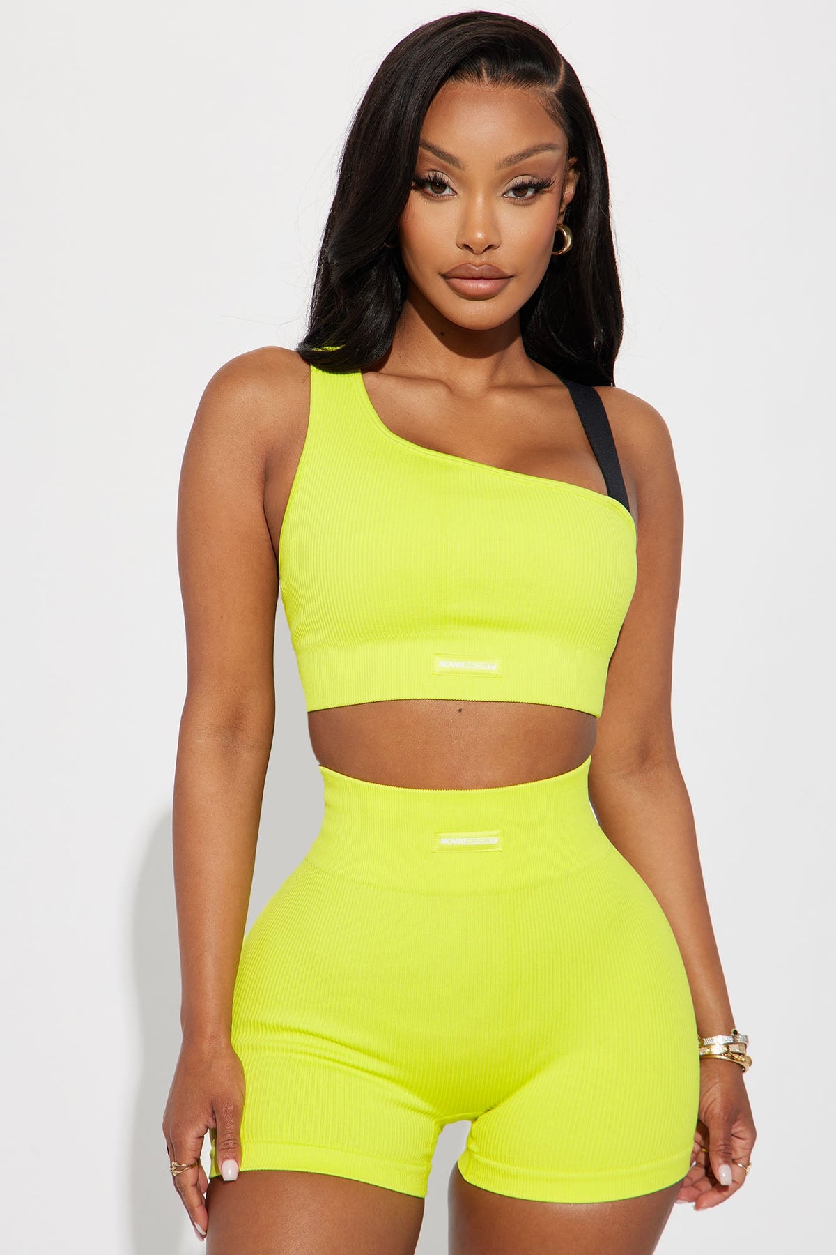 Effortless Ciera Ribbed Seamless Bra Top - Neon Green