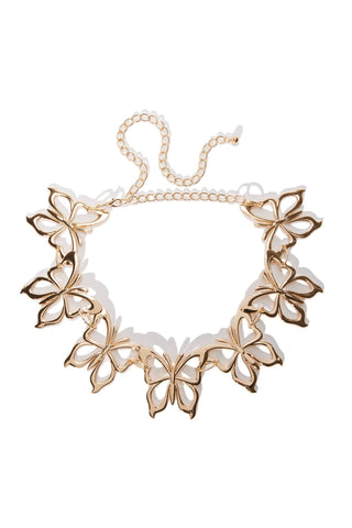 Butterflies World Chain Belt - Gold