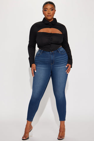 Little Miss Popular Poplin Shirt - Black