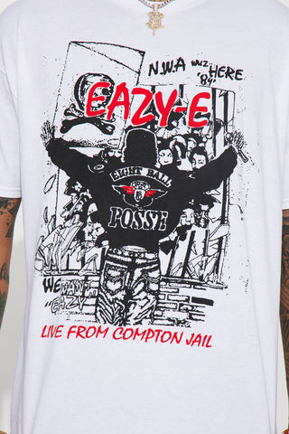 Eazy-E Live From Compton Jail Short Sleeve Tee - White