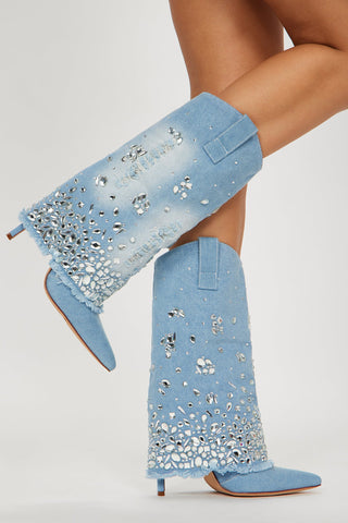 Forever Rich Booties - Blue