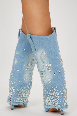 Forever Rich Booties - Blue